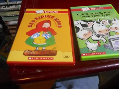 Scholastic Dvd Lot Of 2 Red Riding Hood+clickm Clack Moo Cows  Free Ship • $10.75