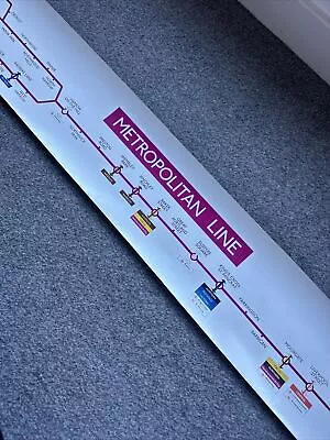 C.1978 (1607M/10000) Metropolitan Line London Underground Car Line Diagram (L59) • £124.99