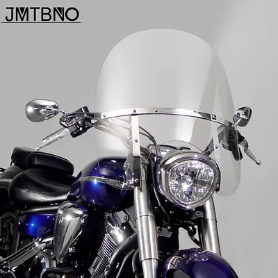 18 X16  Smoke Windshield Windscreen Deflector For Yamaha V Star 1300 XVS1300A • $61.99