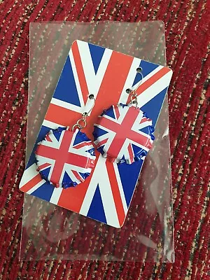 Union Jack Bottle Top Earrings • £3.49