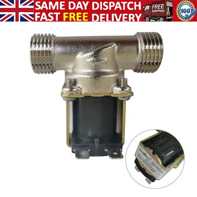 Brass Electric Solenoid Valve Switch Water Gas Air DC12V 1/2  Normally Closed UK • £7.19