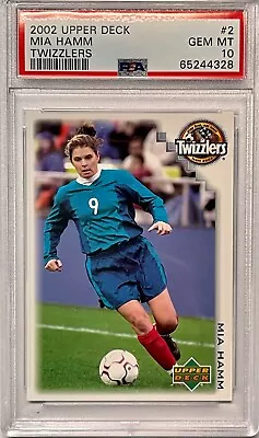 2002 Upper Deck Twizzlers #2 Mia Hamm Psa Gem Mint 10 Pop 3 • $250