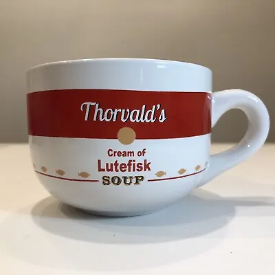 Thorvald's Cream Of Lutefisk Soup Mug Cup Coffee Norway Scandinavian 4” Wide • $19.95