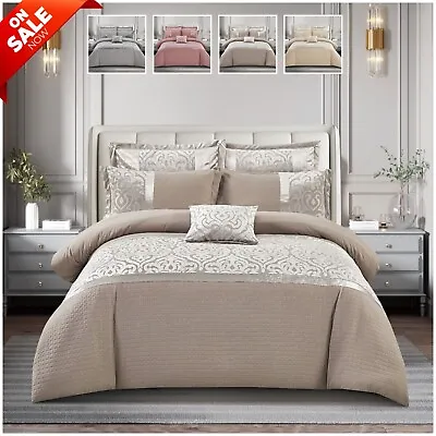 Luxury Reversible Duvet Quilt Covers Bedding Set Double King Size W Pillow Cases • £32.89