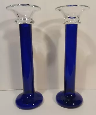 Mikasa Southport Blue Candle Holders (Set Of 2) • $48