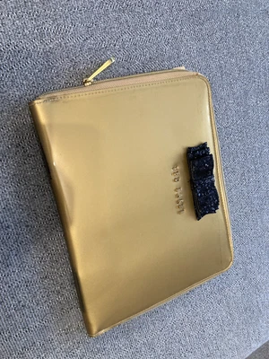 £11 • Buy Ted Baker Ipad Tablet Travel Case Gold With Black Sparkly Bow
