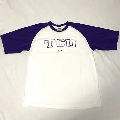 Vintage NEW Team Nike TCU Texas Christian 3/4 Sleeve Shirt Size Medium NCAA • $34.97