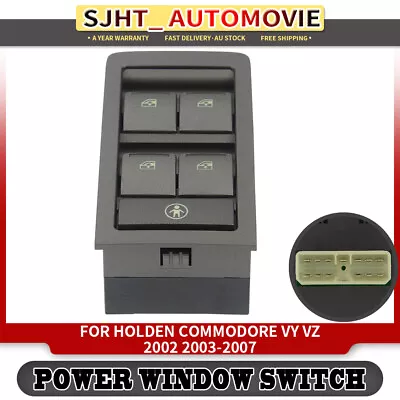 Master Power Window Switch For Holden Commodore VY VZ Series Grey Color 4 Button • $27.50