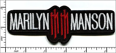 20 Pcs Embroidered Iron On Patches Marilyn Manson Music Band 5.3 X1.9  AP056mS1 • $19.98