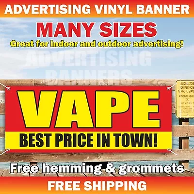 VAPE E-CIG SHOP Advertising Banner Vinyl Mesh Sign Smoke Store Vapors Oil Cbd • $219.95
