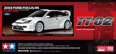 58724 Tamiya Radio Control Ford Focus Mk1 RS Custom TT-02 4WD 1:10 Kit New Boxed • £149.99