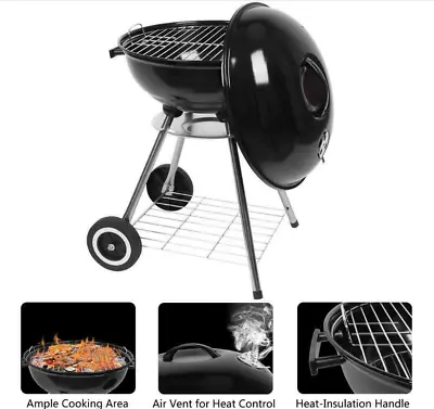 Outdoor BBQ Grill Charcoal Barbecue Pit Patio Backyard Meat Cooker Smoker 18  US • $40.99