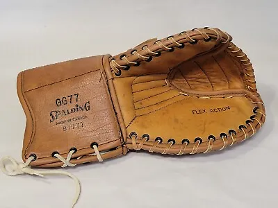 Vintage GG77 Spalding Canada HOCKEY MITT Left Hand GOALIE Glove 81777 • $129