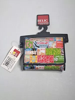 RELIC Brand Collage Trifold SURFER GIRL Wallet- NEW W/ TAG • $25