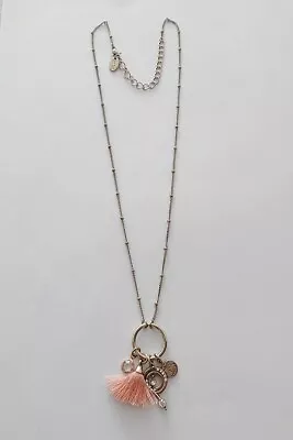 $9.99 • Buy Zara Gold Tone Cut Crystal 19 -22  Necklace