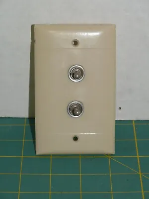 Vintage Sierra Electric Bakelite Double Snap-in Outlet Cover Panel Toggle Switch • $24.95