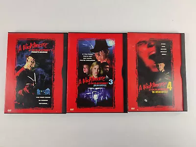 A Nightmare On Elm Street Lot Of 3 DVD -  2 Freddy’s Revenge 3 Dream 4 Master • $8.99