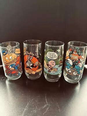 VTG Camp Snoopy 77’ Mayor McCheese83’ Baker Smurf HB 50th Bugs Bunny Glasses • $19.99