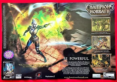 2003 CHAMPIONS OF NORRATH Realms Of Everquest PS2  2pg Print AD / POSTER 16 X 11 • £15.19