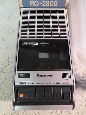 Vintage Nos Panasonic Portable Cassette Tape Recorder Rq-2309 Iob Tested & Works • $39.99