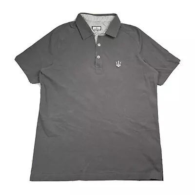 Maserati Collection Polo Shirt Gray Mens XL Embroidered • $32