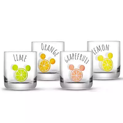 Disney Mickey Mouse Citrus Short Drinking Glass - 10 Oz - Set Of 4 • $21.43