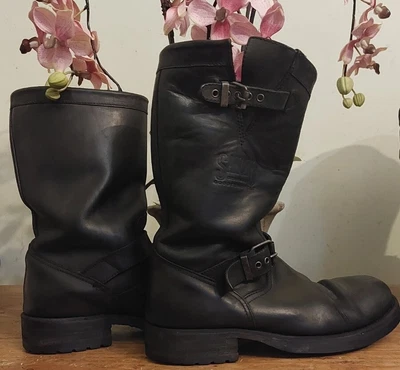 £55 • Buy Black Sancho Biker Boots 42 UK Size 9~Original Goodyearwelt. Rambler. Hand Made
