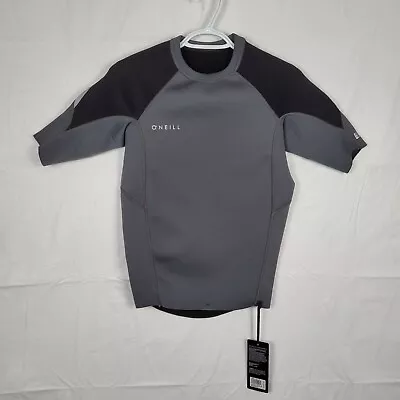 NEW O'Neill Men's Reactor-2 1mm Short Sleeve Top Gray Black Small NWT • $43.25