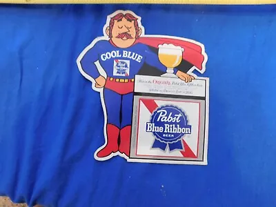 1972 6 X 7 Inch Pabst Blue Ribbon Beer Sticker Cool Blue... Nos • $7.99