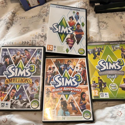 £12.99 • Buy The Sims 3 Pc Mac Game Bundle - Ambitions World Adventures Design Stuff
