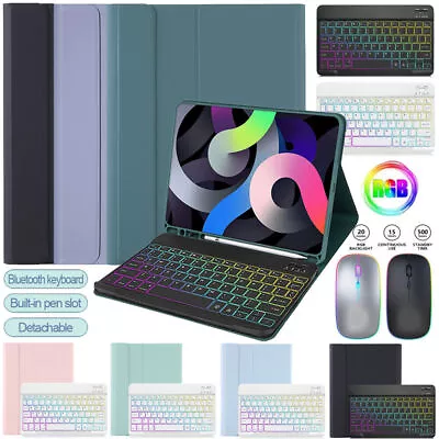 Bluetooth Keyboard Case Cover With Mouse For IPad 9/8th 7th Generation Air 3 4 5 • £10.79