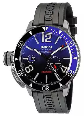 U-Boat Sommerso Automatic Stainless Steel Rubber Date Divers Mens Watch 9519 • £1600.49