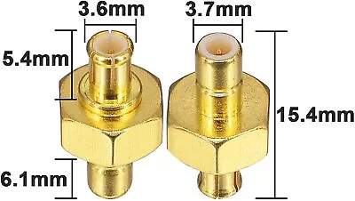 1x SMB Male To MCX Male Straight Plug  RF Connector Adapter  - UK Seller  • £2.99