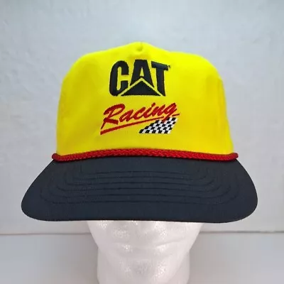 CAT Racing Caterpillar Logo # 95 VTG NASCAR Snapback Rope Hat Cap With Hat Pins • $20