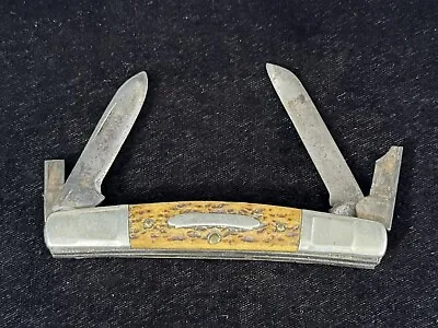 Vintage BOKER Tree Brand Olde Stag Congress German 4 Blade Pocket Knife • $34.99