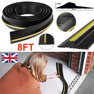 Garage Door Floor Threshold Weather Seal HEAVY DUTY RUBBER Draught Excluder UK • £18.39