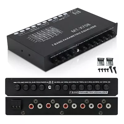 Car Audio Equalizer Adjustable EQ Car Amplifier Graphic Equalizer With CD/AUX • £30.72