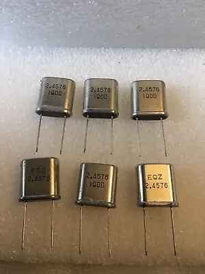 6 X IQDD 2.4576 Mhz Crystals Solder In Type • £5