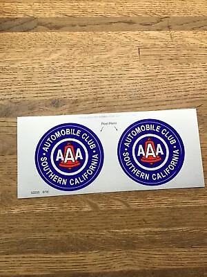 AAA Automobile Club Reflective Sticker With 2 Stickers Southern California • $6.24