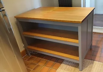 IKEA TORNVIKEN Kitchen Island / Breakfast Bar In Grey / Oak • £125