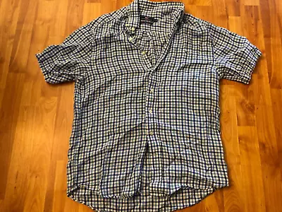 Vineyard Vines Mens Med Plaid Classic Fit Tucker Shirt Short Sleeve Button Down  • $19.99