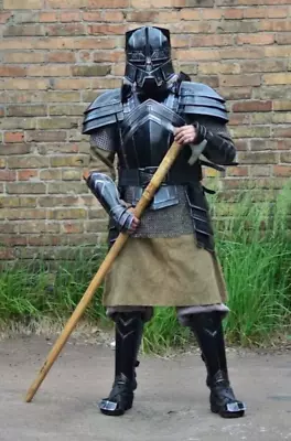 Medieval Larp Warrior Steel Dwarf Moria Full Suit Of Armor Cuirass Battle • £271.10