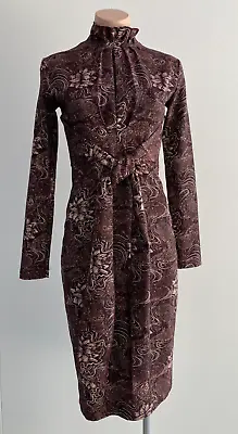$290 • Buy Scanlan Theodore - Jacquard Tie Front Dress. Size- 6. RRP- $850
