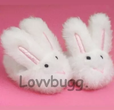 Fluffy Bunny Rabbit Slippers For American Girl 18  Doll & FAMOUS FREESHIP ADDS! • $6.49