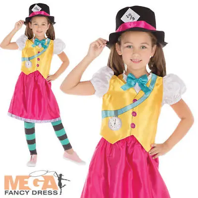 Mad Hatter Girls Fancy Dress Wonderland Fairytale World Book Day Kids Costume • £3.99