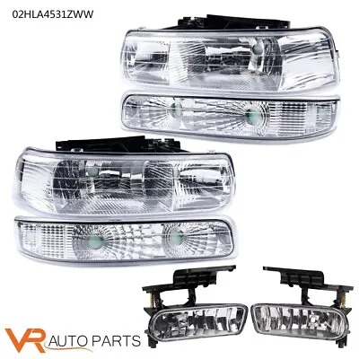 Fit For 1999-2002 Chevy Silverado 2000-2006 Tahoe Suburban Headlights+Fog Lights • $76.98