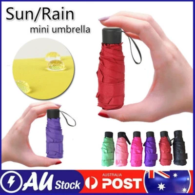$18.69 • Buy Mini Small Sun Rain Umbrella Pocket Compact Waterproof Folding Parapluie Travel