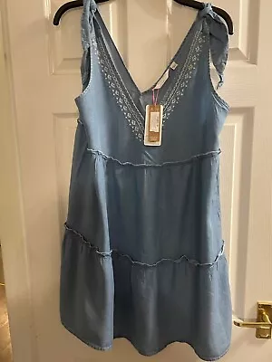 Accessorize Denim Look Beach Dress Size M • £6