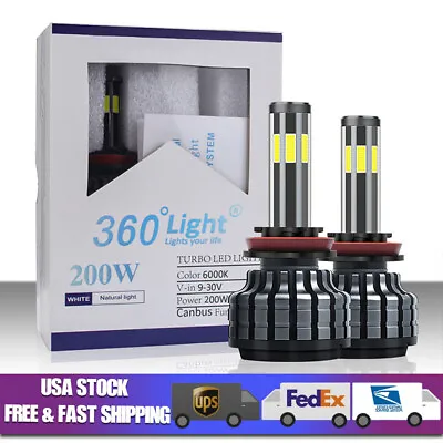 LED Headlight Bulbs 9008/H13 Low Beam 6 Sided 360° LED Light Bulb For Ford F-150 • $21.80