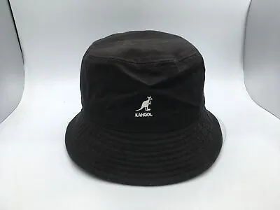 KANGOL Unisex Black Washed Bucket Hat (Medium) • $40.49